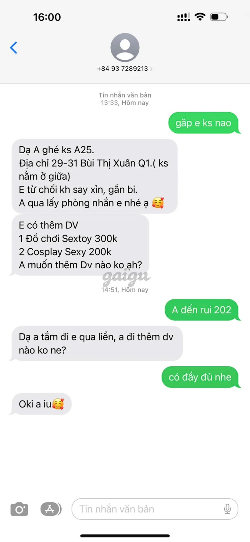 Ảnh đánh giá gái gọi