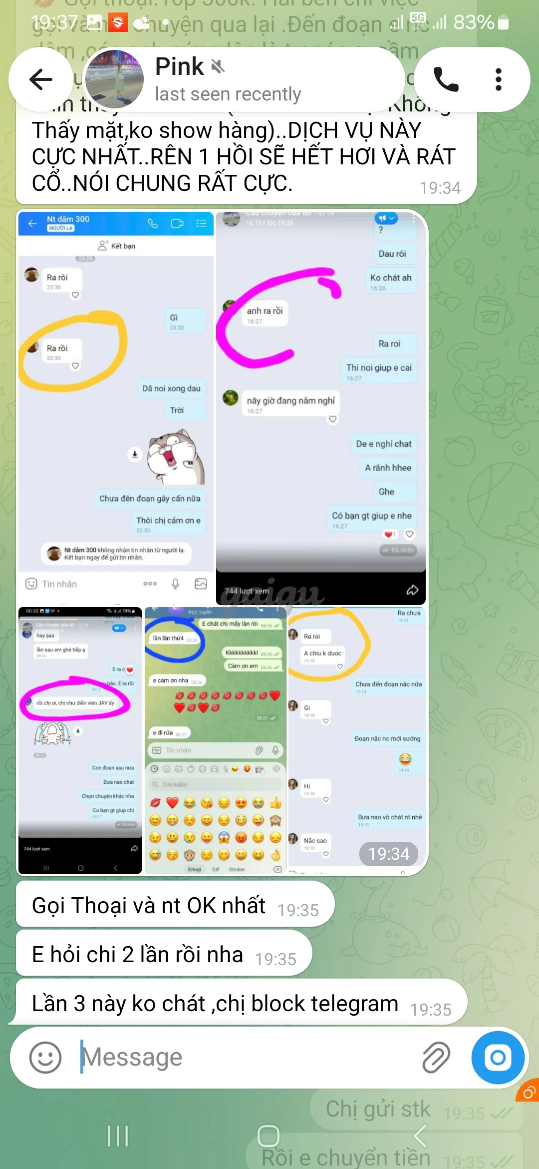 Ảnh đánh giá gái gọi