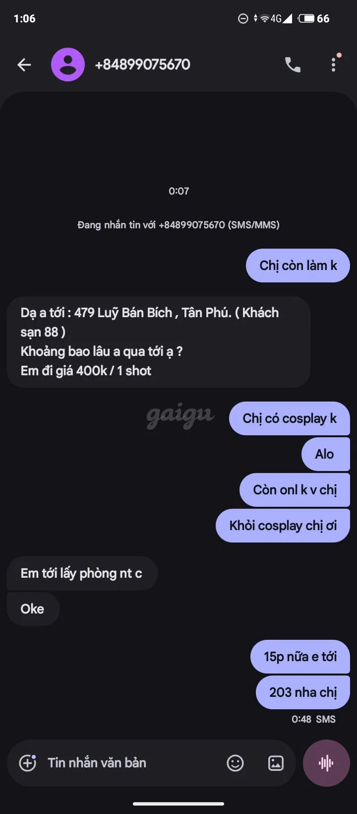 Ảnh đánh giá gái gọi