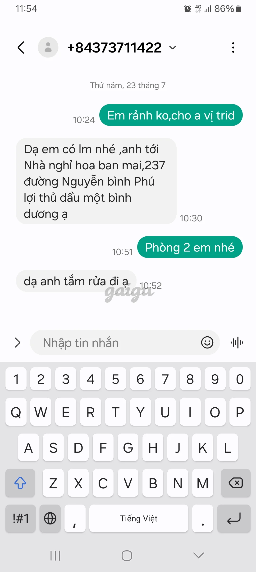 Ảnh đánh giá gái gọi